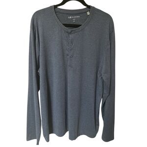 7 Diamonds Core Performance Men’s Henley Normcore Long Sleeve Shirt Midnight XL